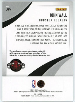 John Wall 2021 Panini Player Of The Day Prime