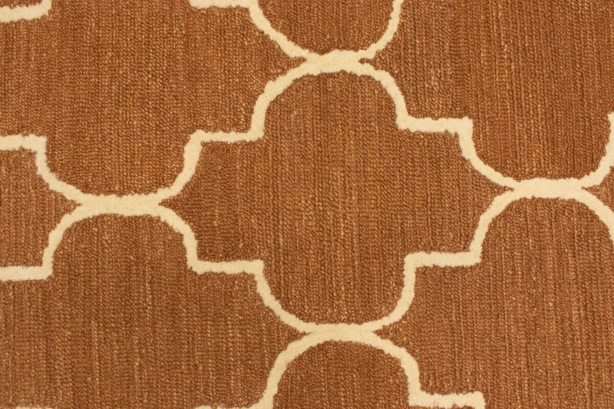 Rust Trellis Design Contemporary 5X8 Hand-Tufted