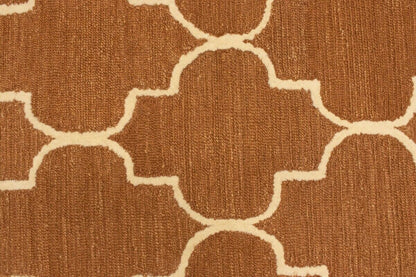 Rust Trellis Design Contemporary 5X8 Hand-Tufted