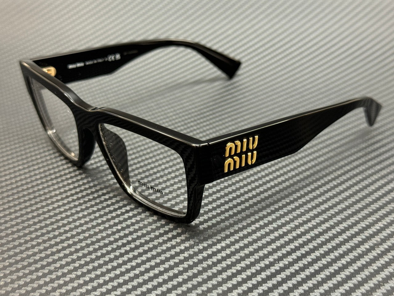 Women's Black Eyeglasses 1AB1O1 54 mm 02XV by MIU MU