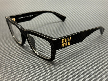 Women's Black Eyeglasses 1AB1O1 54 mm 02XV by MIU MU