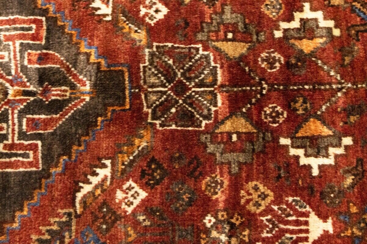 Tribal Vintage Oriental Rug Rusty Red Carpet