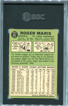 Roger Maris 1967 Topps #45 Sgc 5.5 Card