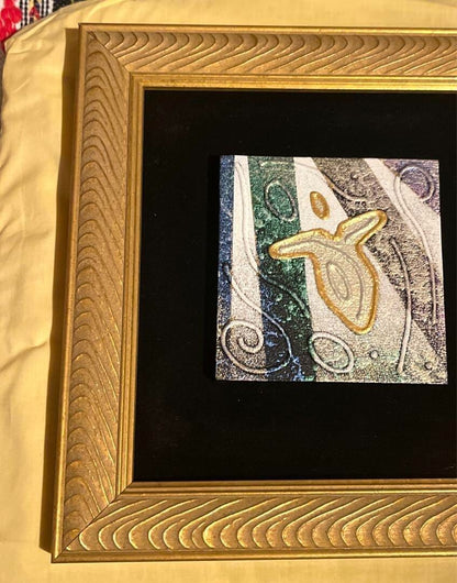 Andy Lakey - Archangel Michael Original Textured Painting On Wood Signed Framed