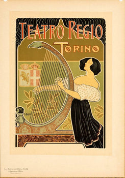 Maitres De L'Affiche Original Vintage Poster Teatro Regio By Boano 1896