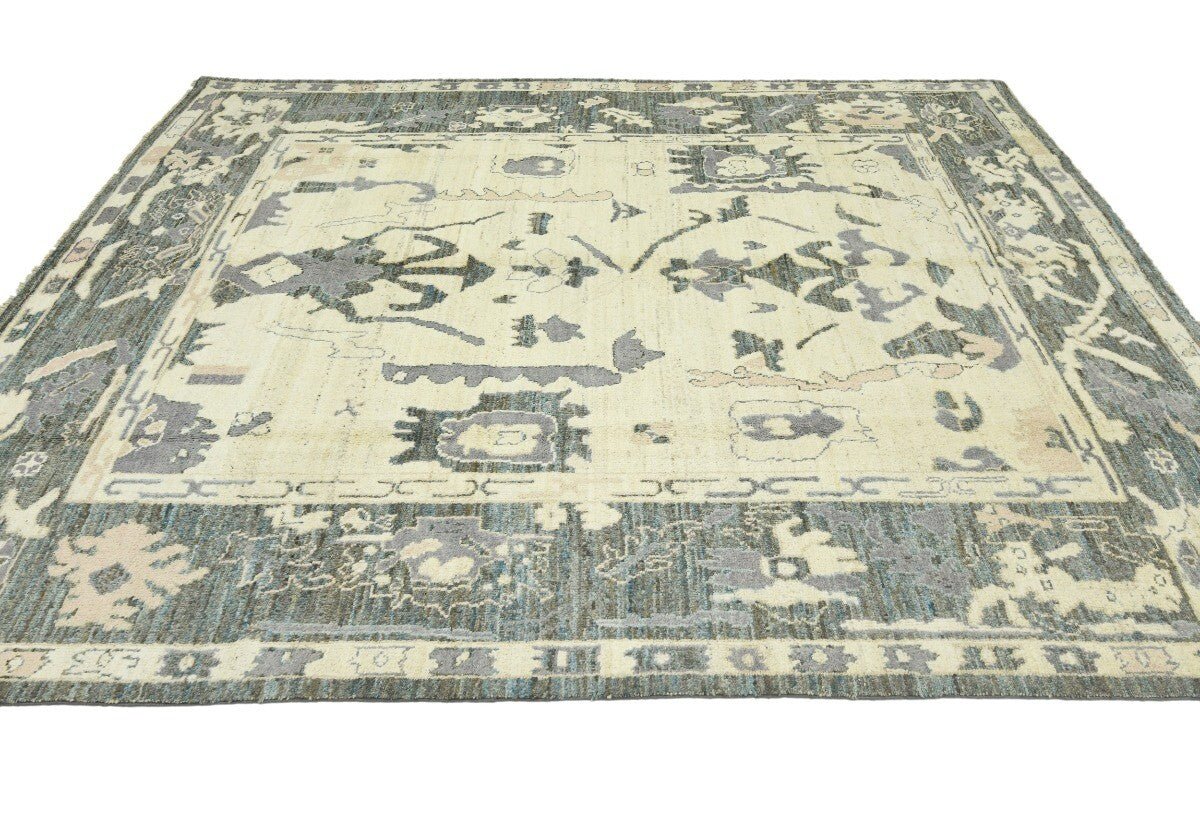 8X10 Ft Oushak Peshawar Oriental Rug Floral
