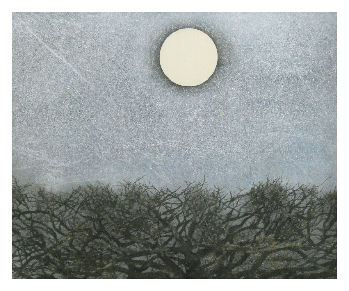 Hoshi Joichi "Moon" 1975 Autographed Woodblock Print 57 of 99