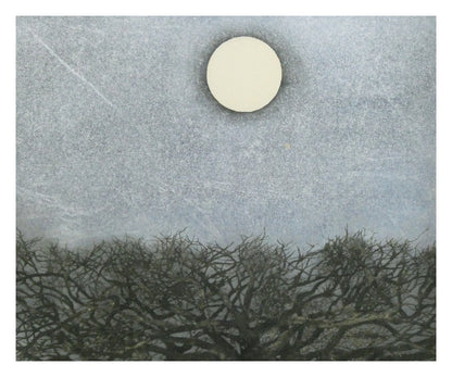 Hoshi Joichi "Moon" 1975 Autographed Woodblock Print 57 of 99