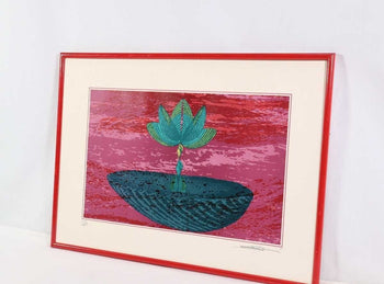 Lee Kian Seng Lotus Original Silkscreen  Signed, Numbered, Embossed Malaysia