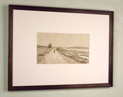 Emeric De Tamagnon Original Watercolor Painting Drawing Pencil Signed Framed