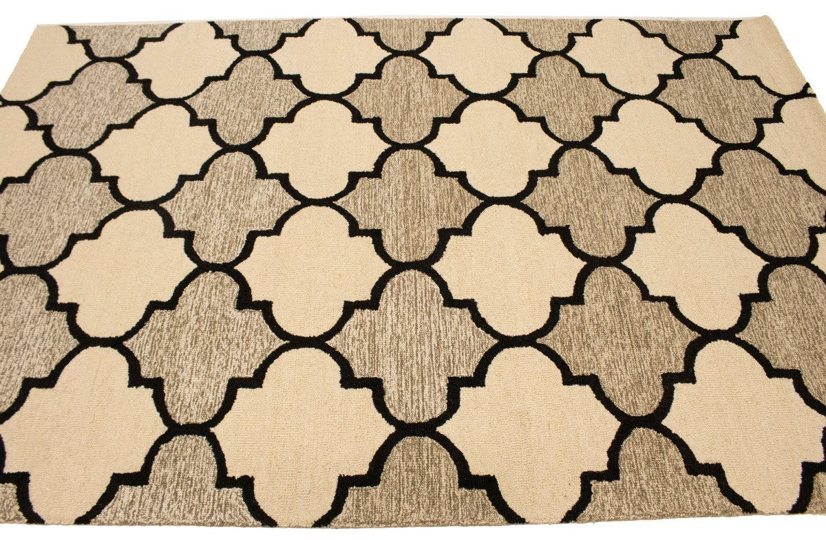 Hand tufted multicolored trellis rug contemporary wool modern carpet