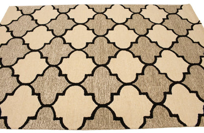 Hand tufted multicolored trellis rug contemporary wool modern carpet