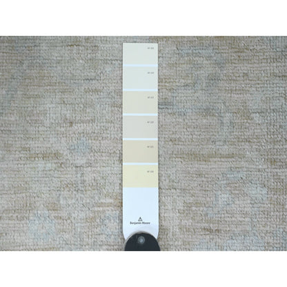 4'X5'9" Brown 100% Wool Afghan Angora Oushak Hand Knotted Oriental Rug