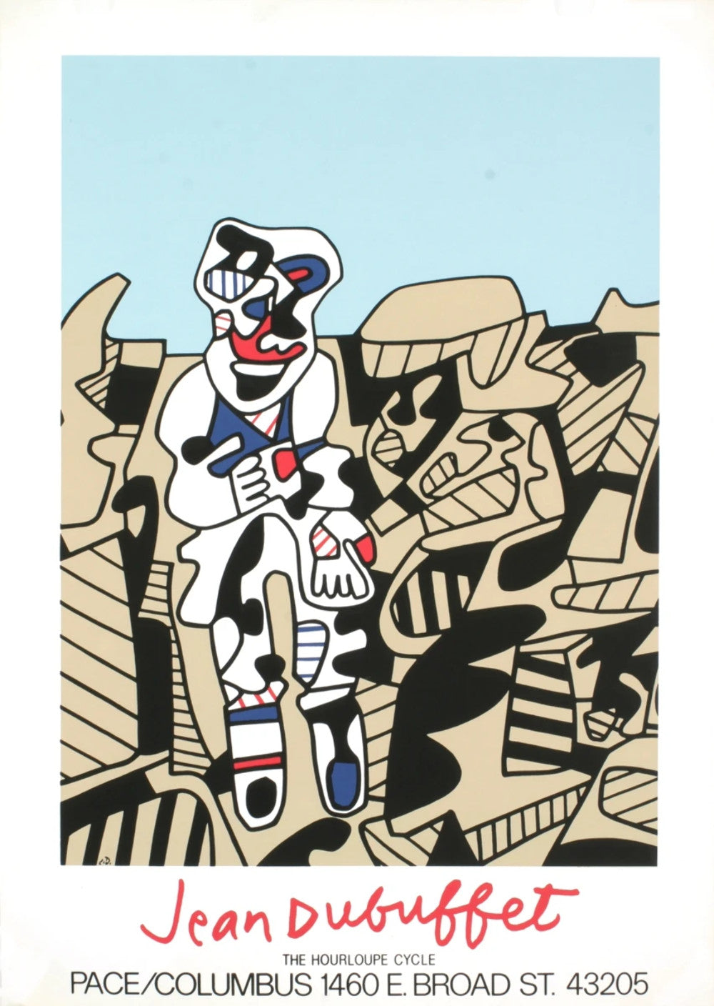 Jean Dubuffet Inspection Of The Territory " Serigraph Outsider