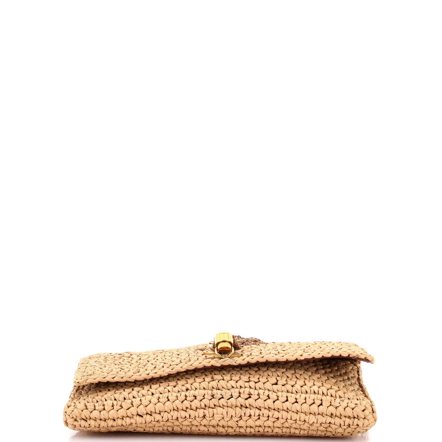 Saint Laurent Kate 99 Tassel Flap Bag Woven Raffia Medium