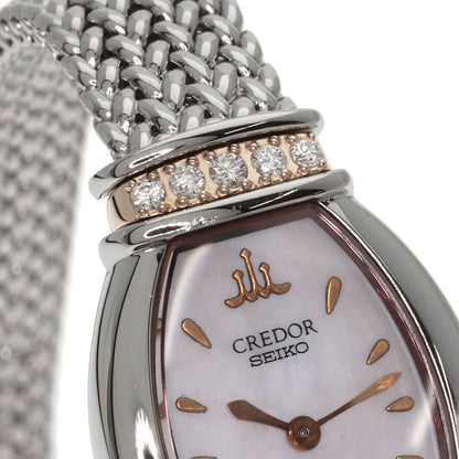 Seiko Credor Diamond Watches Gste966 1E70-3B90 Stainless Steel/Ssxk18Pg