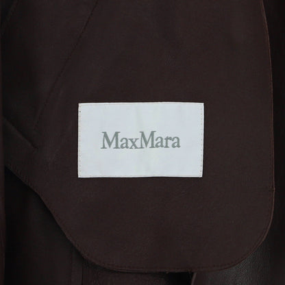 Max Mara Women'S Ussuri Double Breasted Coat Leather