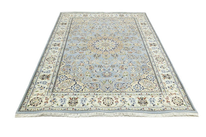 Handmade Indo-Nain Oriental Area Rug Floral