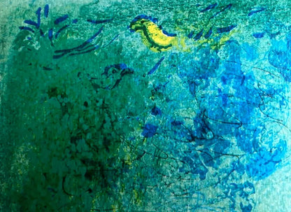 Marc Chagall Lithograph ' The Kiss ' Coa Hand-Signed Pen Hand-Numbered