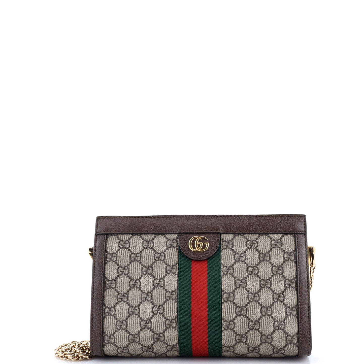 Gucci Ophidia Chain Shoulder Bag Gg Coated Canvas Small