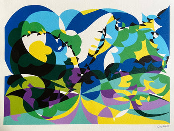 Giacomo Balla Lithograph 1968 Biennale Di Venezia