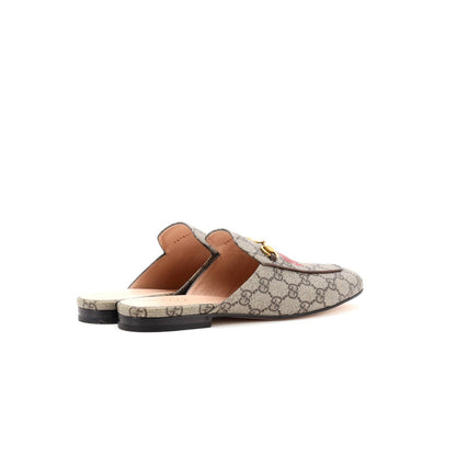 Gucci Women'S Princetown Mules Printed Gg Coated Canvas