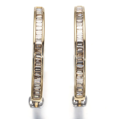 Gstv Earrings Diamond Bicolor 18K 750 Yellow