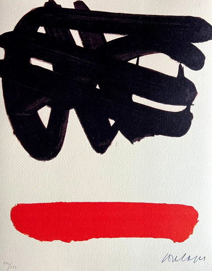 Pierre Soulages Coa 1995 Signed Op Numbered