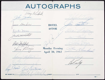 1961 Yankees Autographed Banquet Program W/ Roger Maris Bas/Beckett 191779