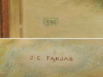 Jean Claude Farjas Original Painting Oil On Canvas Signed Well Framed