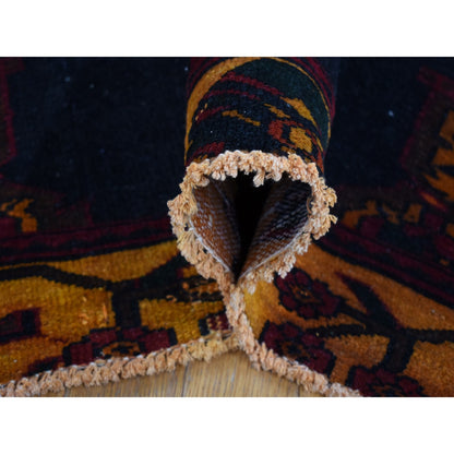 5'1"X13'3" Blue Vintage Baktiarjoon Hand Knotted Wool Wide Runner Rug