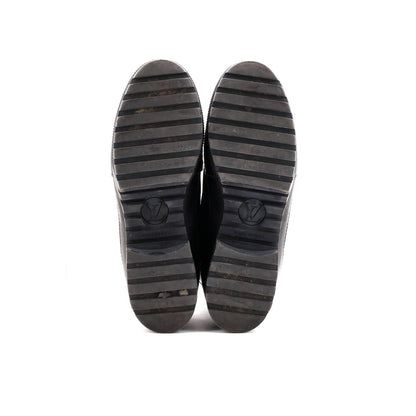 Louis Vuitton Women'S Laureate Platform Desert Boots Suede With Monogram Canvas