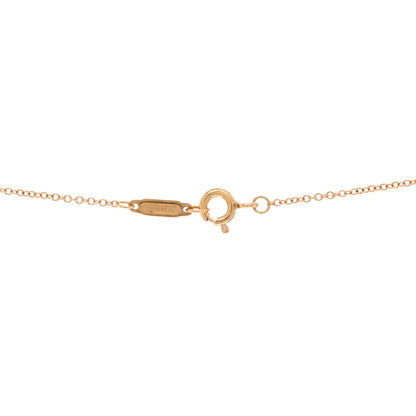 Diamonds Tiffany & Co. Open Heart Key Pendant Necklace 18K Rose Gold with Pave