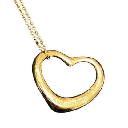Tiffany & Co. Open Heart Necklace Gold 750Yg
