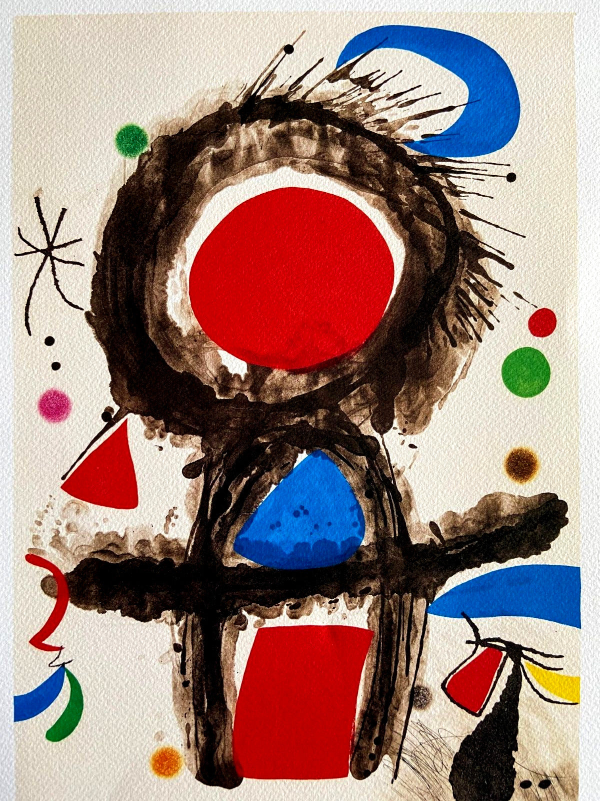 Joan Mir 'Pico De La Mirandola' Lithograph Signed Op Numbered In Pencil