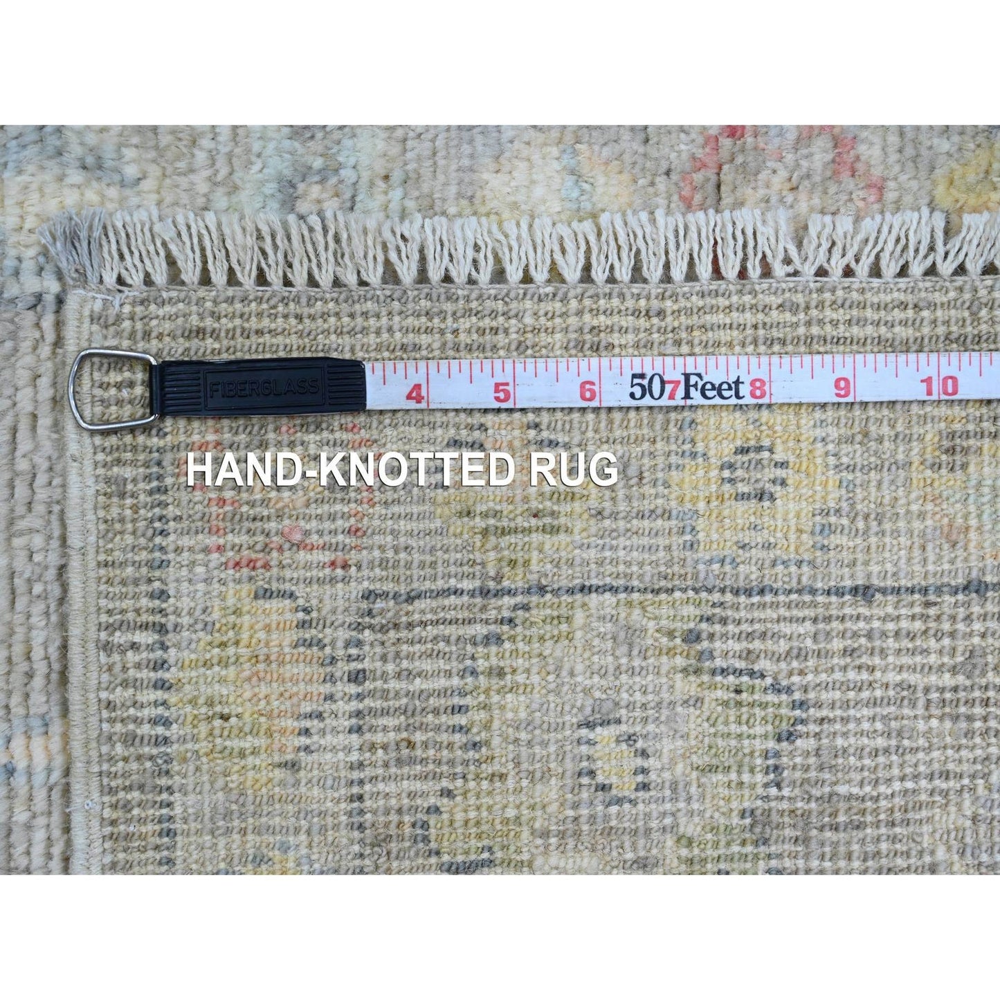 2'X3'2" Brown Afghan Angora Oushak Leaf Design Hand Knotted Wool Mat Rug