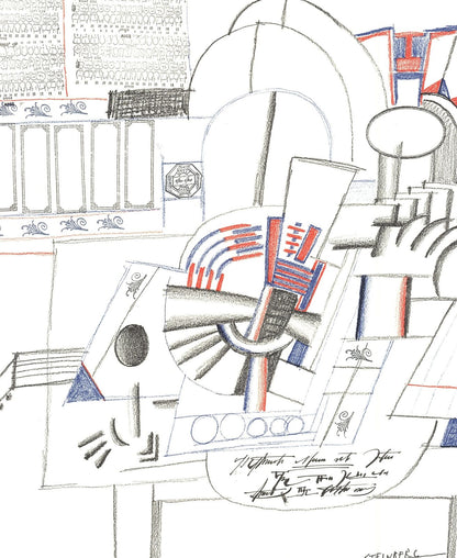 Saul Steinberg Maeght-Zurich Signed " Lithograph Modernism Mul