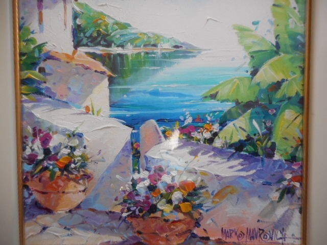 Marko Mavrovich Original Painting Oil On Canvas Signed Framed American Art