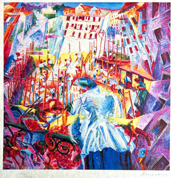 Umberto Boccioni Lithograph Coa Signed In Pen Numbered 180 In Pencil