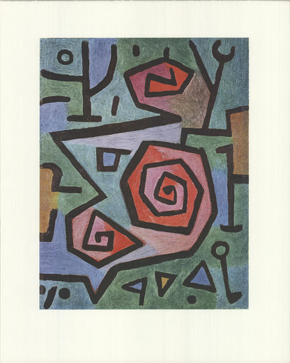 Paul Klee Heroic Roses " Offset Lithograph Modernism
