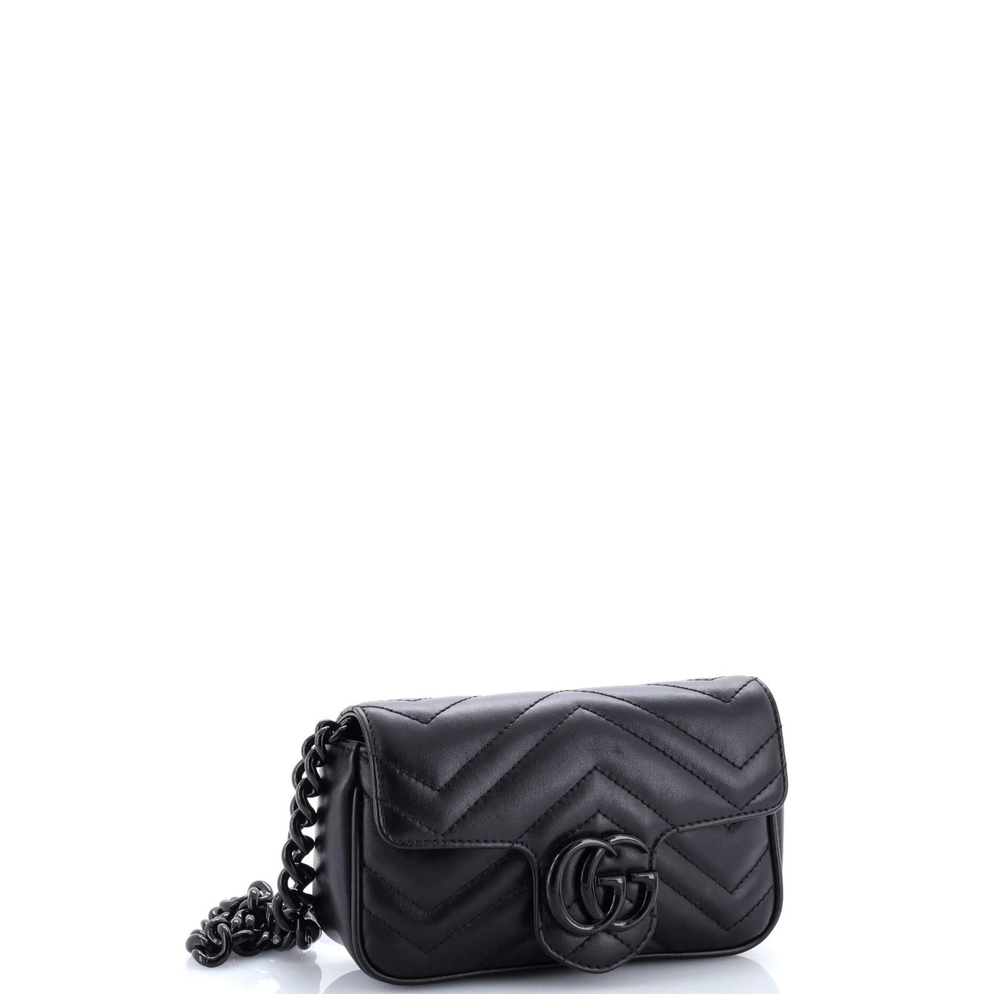 Gucci Gg Marmont Flap Belt Bag Matelasse Leather