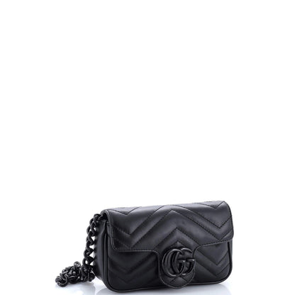 Gucci Gg Marmont Flap Belt Bag Matelasse Leather
