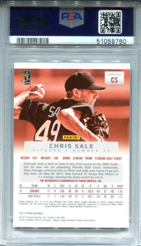 Chris Sale Autographed 2012 Panini Prizm Card (Psa)