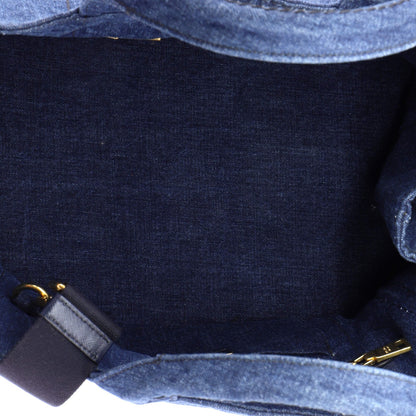 Prada Canapa Convertible Tote Denim Medium