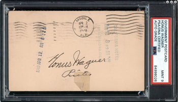 1949 Honus Wagner Hof Signed Government Postcard