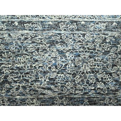 8'X10'2" Gray 14Th Century Influence Mamluk Design Hand Knotted Wool Rug