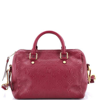Louis Vuitton Speedy Bandouliere Bag Monogram Empreinte Leather 25