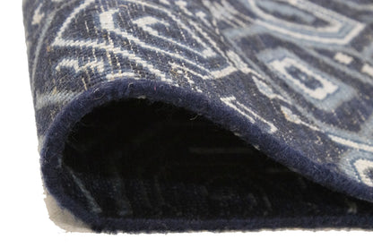 Hand-Knotted Narrow Runner Rug Modern