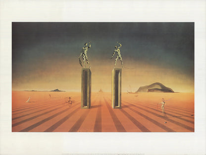 Salvador Dali The Two Harlequins " Offset Lithograph Surrealis