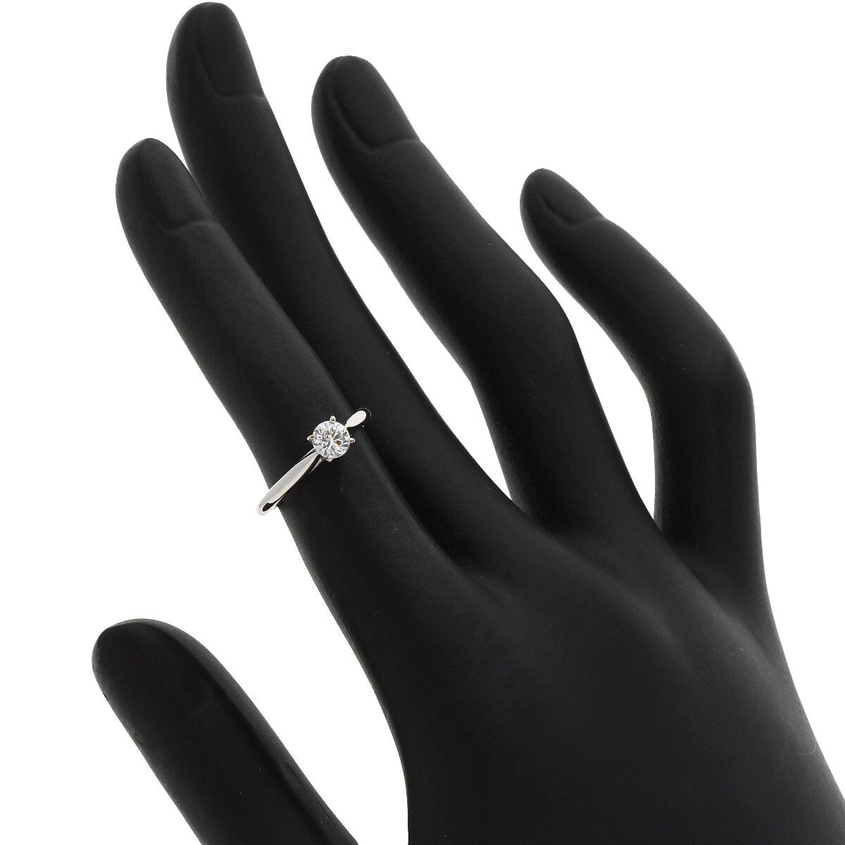 Cartier   Ring Solitaire Diamond # 45 Platinum
